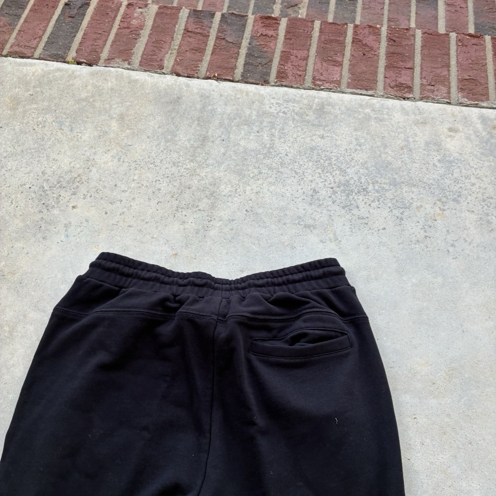 BYLT Core Lounge Pants Mens Large Black Joggers Drawstring Rib Cuff Embroidered - Picture 6 of 8